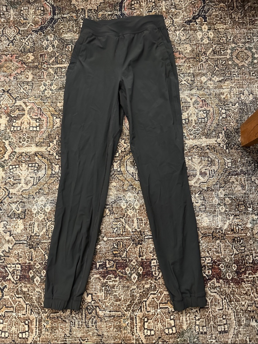 lululemon athletica Black Performance Joggers with Tapered Cuff